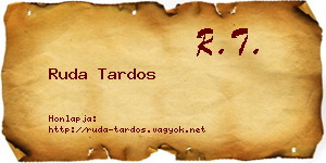 Ruda Tardos névjegykártya